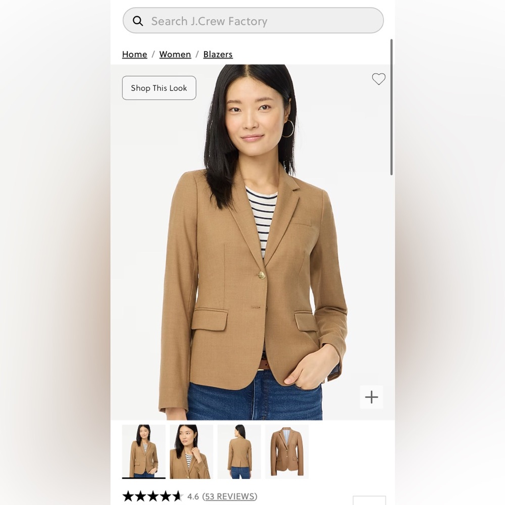 Tan J. Crew Blazer